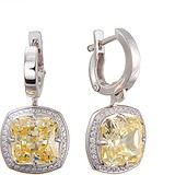 Серьги с 72 фианитами из серебра, 1607065