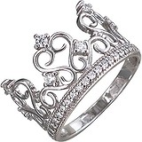 SOKOLOV Женское серебряное кольцо с куб. циркониями, 1613209