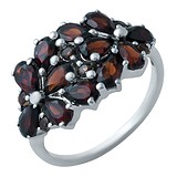 Женское серебряное кольцо с гранатами, 1634457