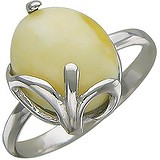 Женское серебряное кольцо с янтарем, 1670041