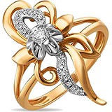Женское золотое кольцо с бриллиантами, 1701017