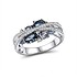 Женское серебряное кольцо со шпинелью и куб. циркониями - фото 1