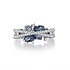 Женское серебряное кольцо со шпинелью и куб. циркониями - фото 2