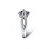 Женское серебряное кольцо со шпинелью и куб. циркониями - фото 3