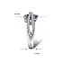 Женское серебряное кольцо со шпинелью и куб. циркониями - фото 4