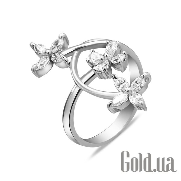 

Кольцо Украина, Женское золотое кольцо с бриллиантами, 17