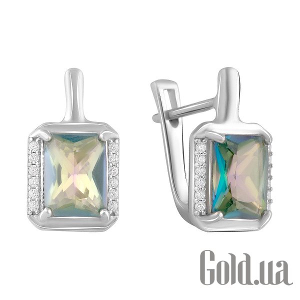 

Серьги Fresh Jewelry, Серебряные серьги с куб. циркониями и топазами