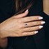 Женское золотое кольцо с сапфиром и бриллиантами - фото 4