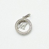 Серебряный кулон с куб. циркониями, 1787801