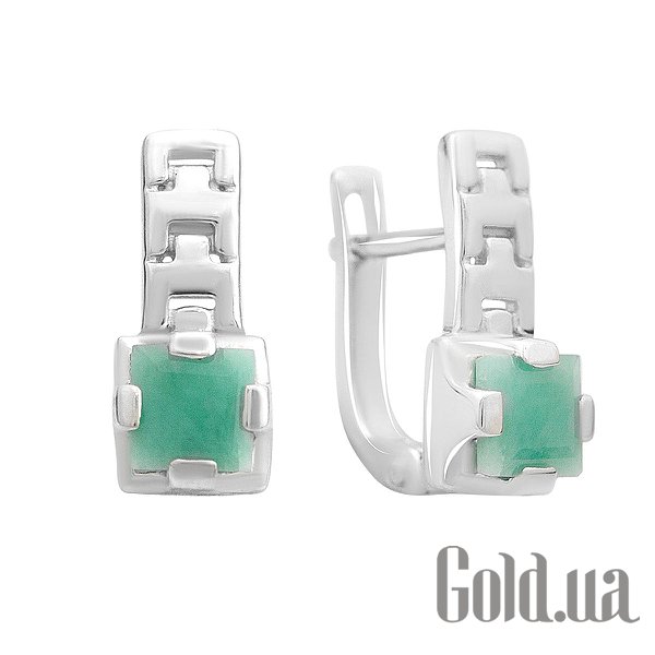 

Серьги Fresh Jewelry, Серебряные серьги с изумрудами