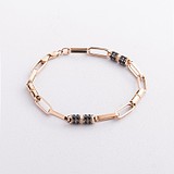 Женский золотой браслет с куб. циркониями, 1796249