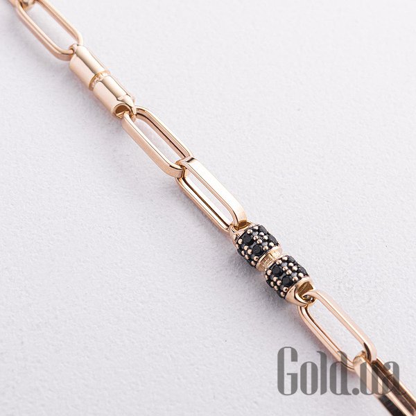 

Браслет Украина, Женский золотой браслет с куб. циркониями, 17