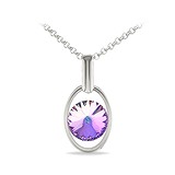 Кулон с цепочкой с кристаллом Swarovski, 876697