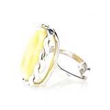 Женское серебряное кольцо с янтарем, 1313946