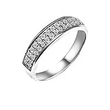 Серебряное обручальное кольцо с куб. циркониями, 141210