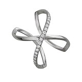 Женское серебряное кольцо с куб. циркониями, 1619610
