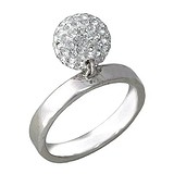 Женское серебряное кольцо с кристаллами Swarovski, 1620634