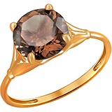 Женское золотое кольцо с раухтопазом, 1623450