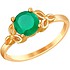Женское золотое кольцо с агатом - фото 1
