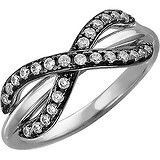 Женское серебряное кольцо с куб. циркониями, 1670042