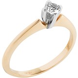 Золотое кольцо с бриллиантом, 1672858