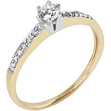 Золотое кольцо с бриллиантами, 1673370