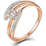 Золотое кольцо с бриллиантами, 1701018