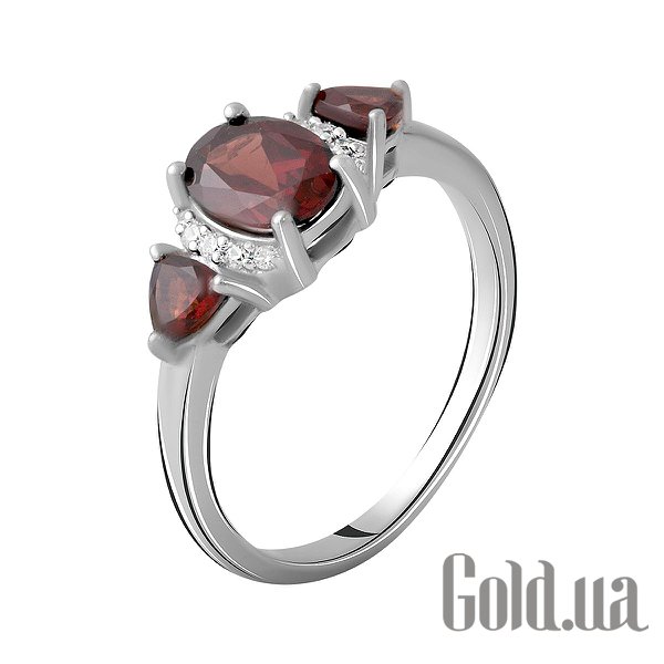 

Женские кольца Fresh Jewelry, Женское серебряное кольцо с куб. циркониями и гранатами, 18
