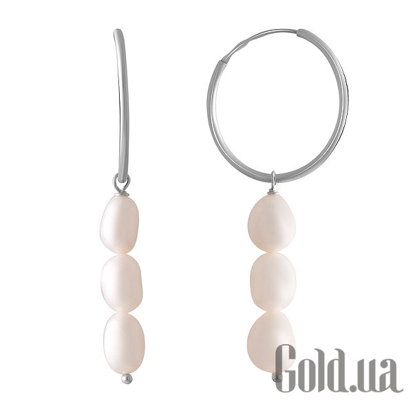 

Серьги с подвесками Fresh Jewelry, Серебряные серьги с культив. жемчугом