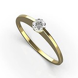 Золотое кольцо с бриллиантом, 1768858