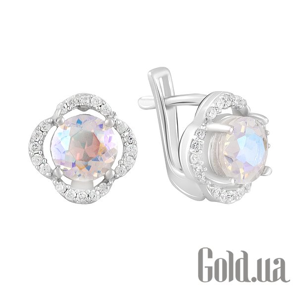 

Серьги Fresh Jewelry, Серебряные серьги с куб. циркониями и топазами