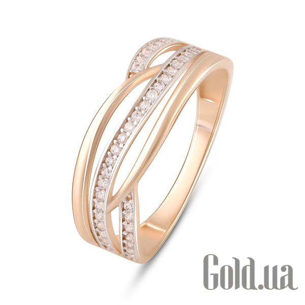 

Кольцо Fresh Jewelry, Женское золотое кольцо с куб. циркониями, 17.5