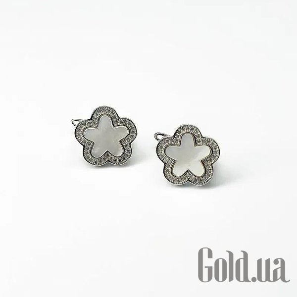 

Серьги Silvex925, Серебряные серьги с куб. циркониями и перламутром