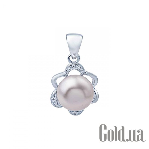 

Женские кулоны Lurie Jewelry, Серебряный кулон с жемчугом и куб. циркониями
