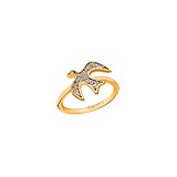 Nina Ricci Женское кольцо из ювелирного сплава с кристаллами, 827802