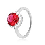 Женское серебряное кольцо с куб. циркониями, 864154