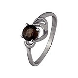 Женское серебряное кольцо с раухтопазом, 1514139