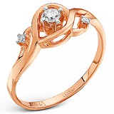 Женское золотое кольцо с бриллиантами, 1554331