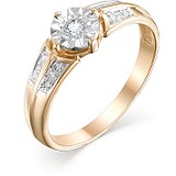 Золотое кольцо с бриллиантами, 1605531