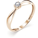 Золотое кольцо с бриллиантом, 1606043