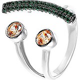 Женское серебряное кольцо с куб. циркониями, 1609883