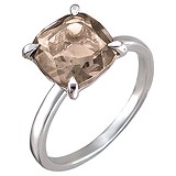 Женское серебряное кольцо с раухтопазом, 1620379