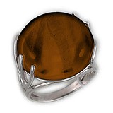 Женское серебряное кольцо с тигровым глазом, 1622427