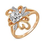 Женское золотое кольцо с бриллиантами, 1628571