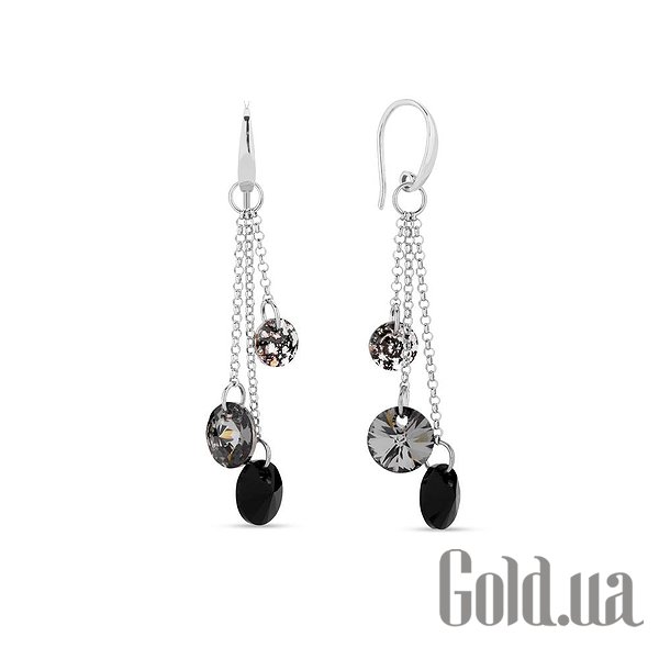 

Серьги с подвесками Spark, Стальной, Серьги с кристаллами Swarovski