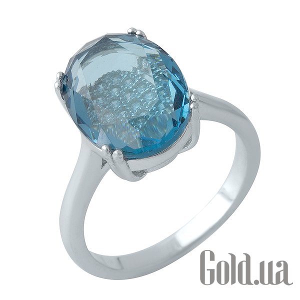 

Женские кольца Fresh Jewelry, Женское серебряное кольцо с синт. топазом и куб. циркониями, 17