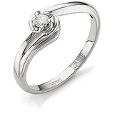 Золотое кольцо с бриллиантом, 1710747