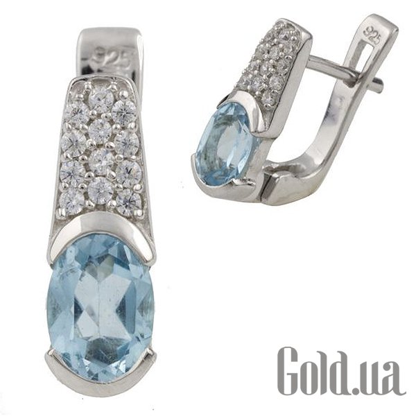 

Серьги Fresh Jewelry, Серебряные серьги с топазами и куб. циркониями