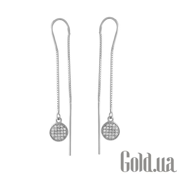 

Серьги с подвесками Fresh Jewelry, Серебряные серьги с куб. циркониями