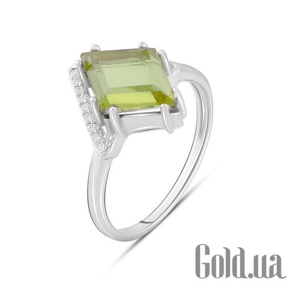 

Женские кольца Fresh Jewelry, Женское серебряное кольцо с куб. циркониями и султанитом, 17.5